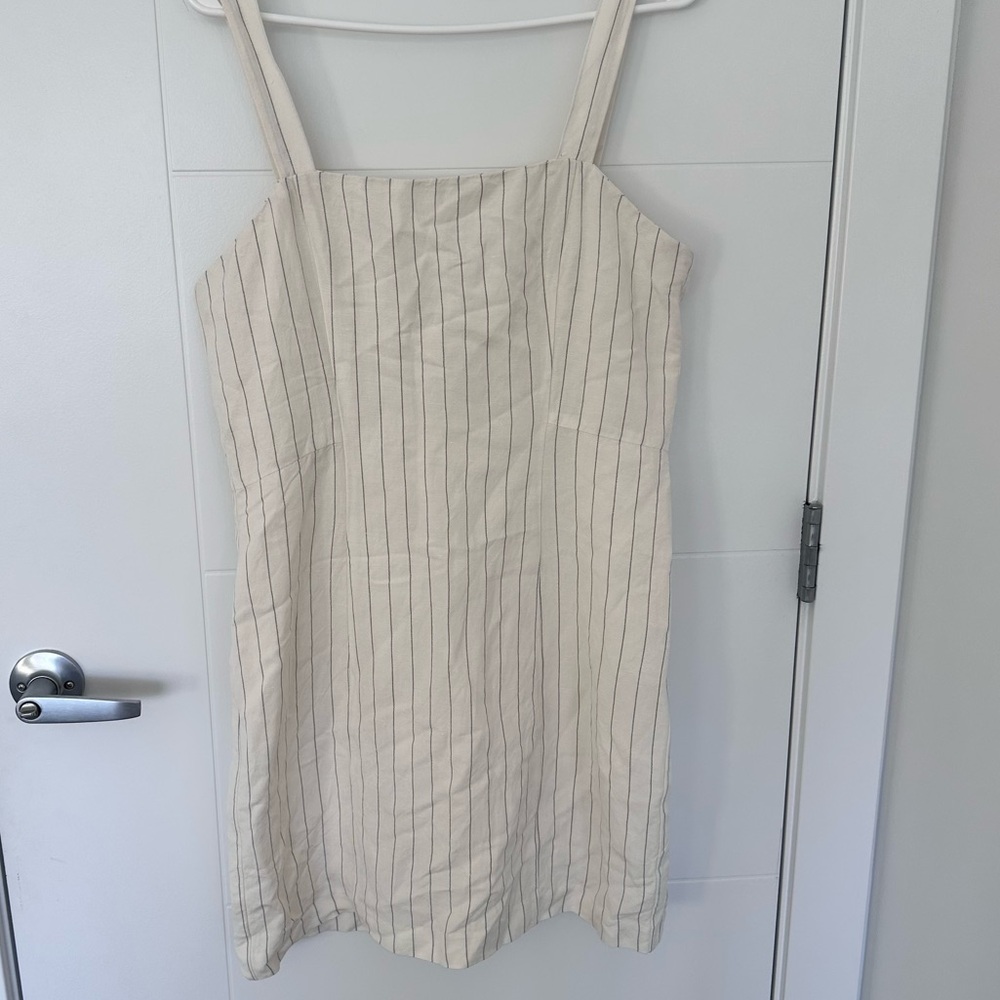 Club Monaco Linen Mini Stripe Dress - Picture 6 of 15